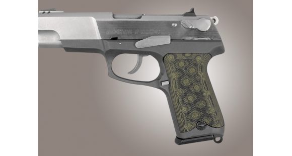 Image of Hogue Ruger P85 - P91 Checkered G-10 - G-Mascus OD Green Camo 85178