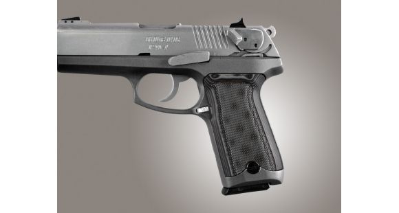 Image of Hogue Ruger P94 Checkered G-10 - G-Mascus Black/Gray 94177-BLKGRY