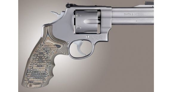 Image of Hogue S&amp;W N Frame Round Butt Conversion Finger Grooves Piranha Grip G10, G-Mascus Dark Earth 25737