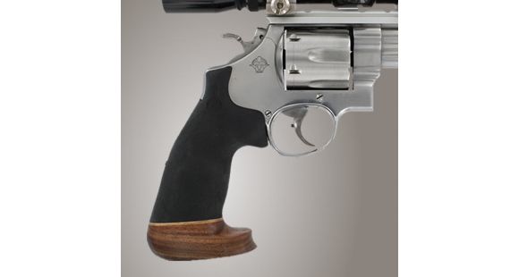 Image of Hogue Rubber Conversion Grip - S&amp;W N Round Butt - Wood Big Butt, No Finger Grooves 25016