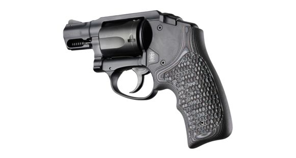 Image of Hogue S&amp;W Bodyguard .38 Bantam Finger Groove Piranha Grip G10, G-Mascus Black/Gray 61127