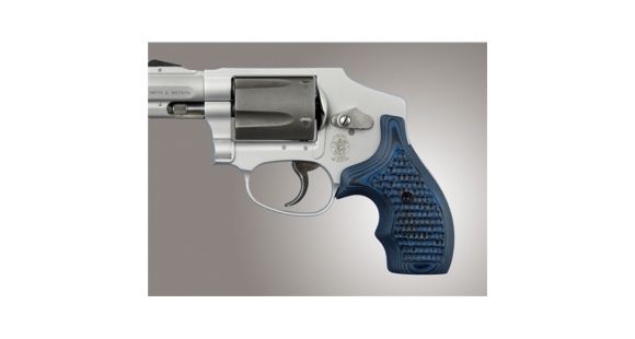Image of Hogue S&amp;W J Frame Round Butt Grip, Bantam Piranha G-10 G-Mascus Blue Lava 82302