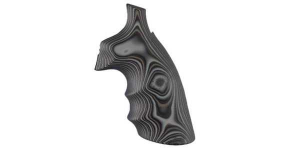 Image of Hogue S&amp;W K&amp;L Conversion Finger Grooves Frame Round Butt Grip, G10 G-Mascus Black/Grey 190643