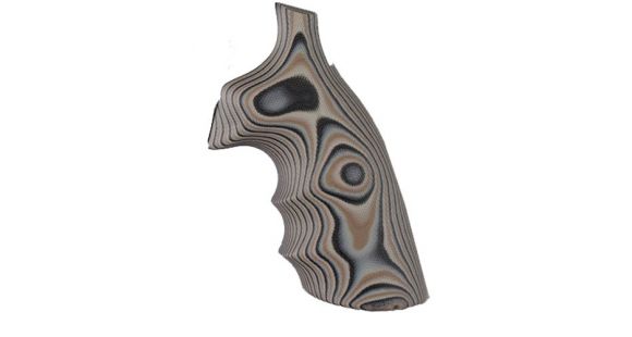 Image of Hogue S&amp;W K&amp;L Conversion Finger Grooves Frame Round Butt Grip, Smith G-10, G-Mascus Dark Earth 190649