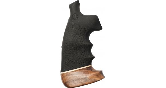 Image of Hogue Rubber Conversion Grip - S&amp;W N Round Butt - Wood Big Butt, w/ Finger Grooves 25006