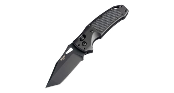 Image of Hogue Sig K320 AXG Pro Folding Knife, 3.5in, Black Cerekote Finish, CPM-S30V, Tanto, Black Handle, 6061-T6 Hard-Anodized Aluminum Handle, 36364