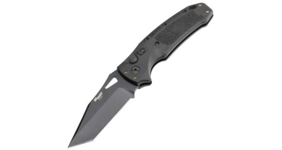 Image of Open Box, Dealer Demo, Hogue Sig K320A Automatic Folding Knife, 3.5in, CPM S30V Stainless, Tanto Blade, Black Cerakote, Black Polymer Handle, 36320