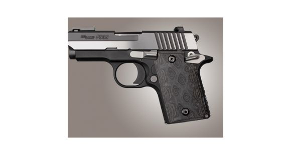 Image of Hogue Sig P938 Rubber Grip, Ambidextrous, G10 G-Mascus Black/Gray 109746