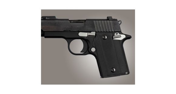Image of Hogue Sig P938 Rubber Grip, Ambidextrous, G10 Solid Black 109748