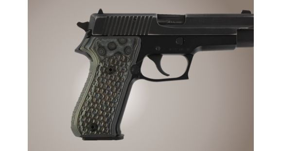 Image of Hogue SIG Sauer P220 American Chain Link G-10 - G-Mascus Black/Gray 20117-BLKGRY