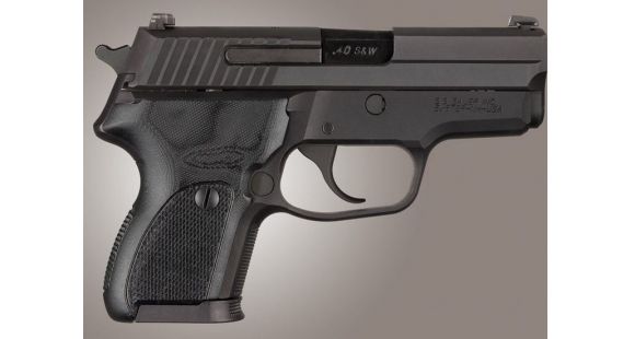 Image of Hogue SIG Sauer P224 DA/SA Checkered G10, Solid Black, Screws And Bushings Included, Black 22179