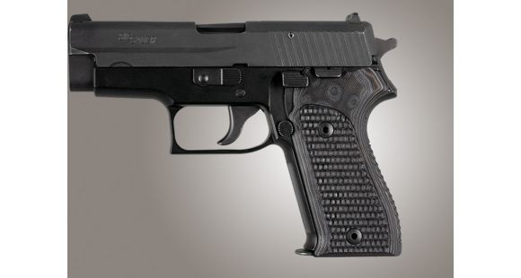 Image of Hogue SIG Sauer P225 Piranha Grip G-10 - G-Mascus Black/Gray 27137-BLKGRY