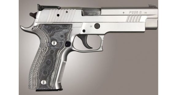 Image of Hogue SIG Sauer P226 DA/SA Allround Checkered G10, G-Mascus Black/Gray, Black/Grey 23157