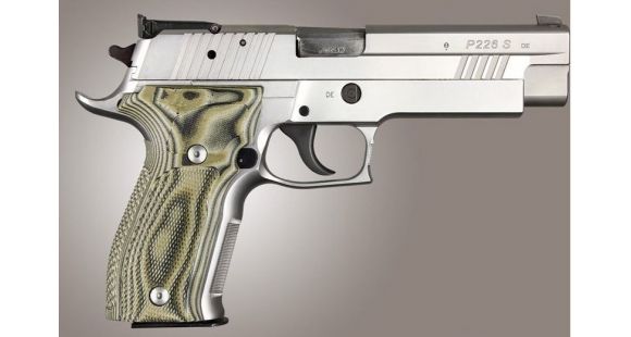 Image of Hogue SIG Sauer P226 DA/SA Allround Checkered G10, G-Mascus Green, Green 23158
