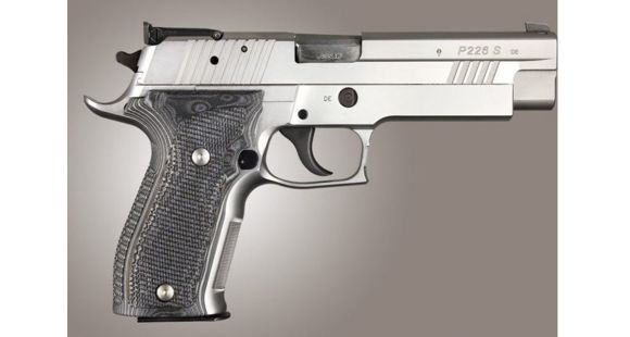 Image of Hogue SIG Sauer P226 DA/SA Allround Piranha Grip G10, G-Mascus Black/Gray, Black/Grey 23127