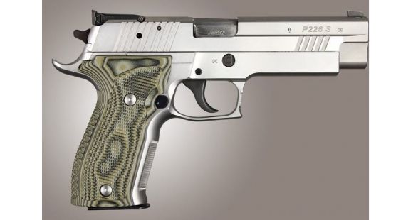 Image of Hogue SIG Sauer P226 DA/SA Allround Piranha Grip G10, G-Mascus Green, Green 23128
