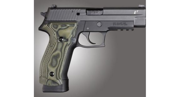 Image of Hogue SIG Sauer P226 DA/SA Magrip Checkered G10, G-Mascus Green, Green 23178