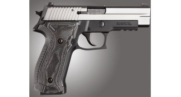 Image of Hogue SIG Sauer P226 DA/SA Magrip Piranha Grip G10, G-Mascus Black/Gray, Black/Grey 23137