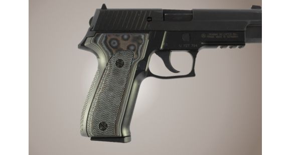 Image of Hogue SIG Sauer P226 DAK Checkered G-10 - G-Mascus Black/Gray 26157-BLKGRY
