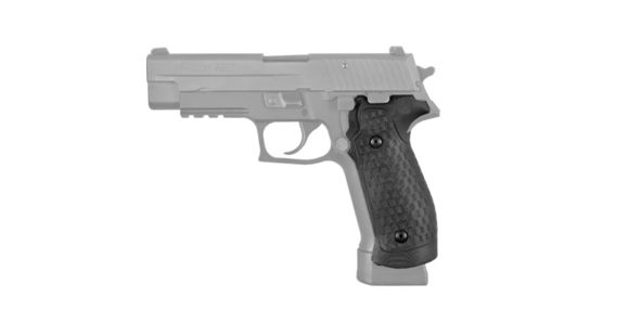 Image of Hogue Sig Sauer P226 Double/Single Action Magrip, Chain Link G-10 Solid Black 190652