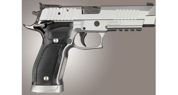 Image of Hogue SIG Sauer P226 SAO X5 X6 Checkered G10, Solid Black, Black 33179