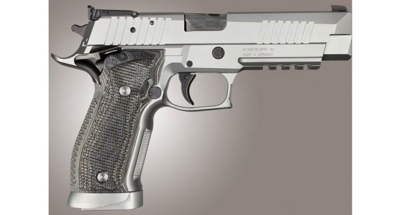 Image of Hogue SIG Sauer P226 SAO X5 X6 Piranha Grip G10, G-Mascus Black/Gray, Black/Grey 33137