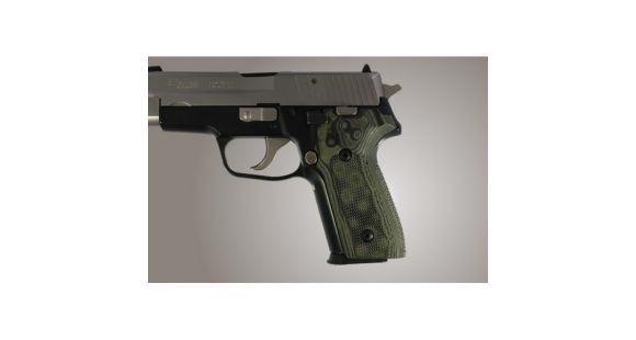 Image of Hogue SIG Sauer P228 P229 Checkered G-10 - G-Mascus OD Green Camo 28178