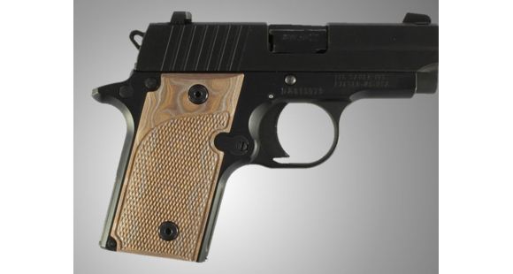 Image of Hogue SIG Sauer P238 Checkered G-10 - G-Mascus Tan 38177-TAN