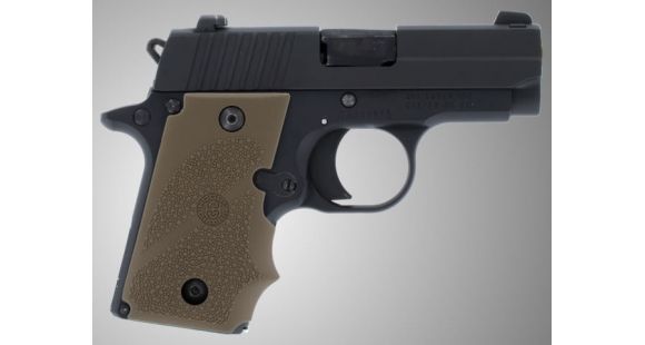Image of Hogue SIG Sauer P238 Rubber Grip with Finger Grooves Desert Tan 38003