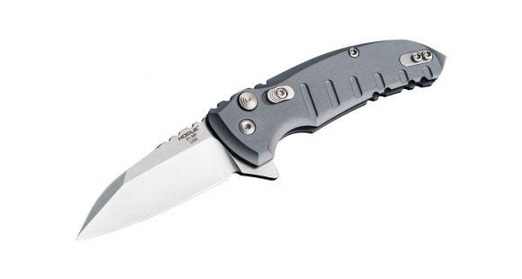 Image of Hogue X1-Microflip 2.75in Folder Wharncliffe Blade, Tumble Finish, Alum Frame, Matte Grey, 24162