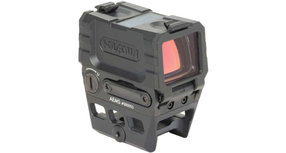 Image of Holosun Advanced Enclosed Micro Reflex Red Dot Sight, 1x 1.1 x 0.87 in, 2 MOA Green Dot Reticle, Black Anodized, AEMS-221301