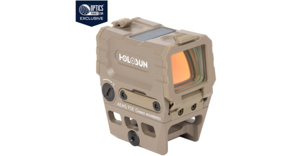 Image of Holosun OPMOD AEMS Red Dot Sight, Green MRS, 1x, 2 MOA Dot, Flat Dark Earth