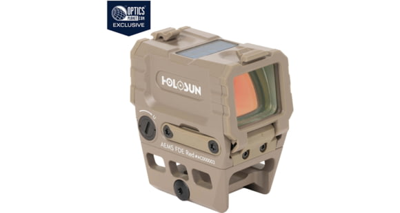Image of Holosun OPMOD AEMS Red Dot Sight, Red MRS, 1x, 2 MOA Dot, Flat Dark Earth
