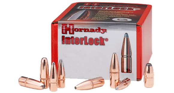 Image of Hornady InterLock Rifle Bullets, 30 Caliber, .308 220 Grain, Round Nose, 100 Per Box/ 15 Case - 2 boxes