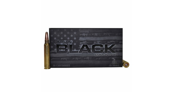 Image of Hornady BLACK 5.56x45mm NATO 75 grain InterLock HD SBR Brass Cased Centerfire Rifle Ammo, 20 Rounds, 81296
