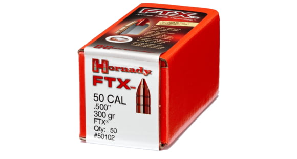 Image of Hornady FTX Rifle Bullets, .50 Caliber, 300 Grain, Hollow Point, 50 Bullets, 50102 - 2 boxes