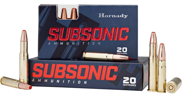 Image of Hornady .350 Legend 250 Grain Jacketed Hollow Point Sub-X Brass Cased Centerfire Rifle Ammo, 20 Rounds, 81198