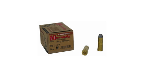 Image of Hornady Cowboy .44-40 Winchester 205 grain Lead Flat Nose Brass Cased Centerfire Pistol Ammo, 20 Rounds, 9075