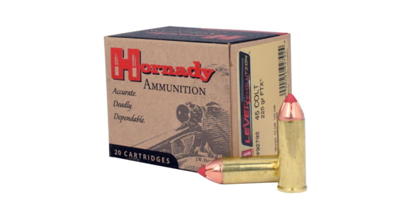 Image of Hornady LEVERevolution .45 Colt 225 grain Flex Tip eXpanding Brass Cased Centerfire Pistol Ammo, 20 Rounds, 92792