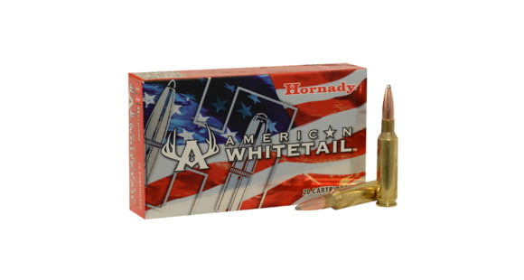 Image of Hornady American Whitetail 6.5mm Creedmoor 129 grain InterLock SP Brass Cased Centerfire Rifle Ammo, 20 Rounds, 81489