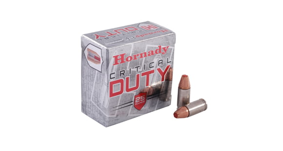 Image of Hornady Critical Duty 9mm Luger +P 124 grain FlexLock Brass Cased Centerfire Pistol Ammo, 25 Rounds, 90216