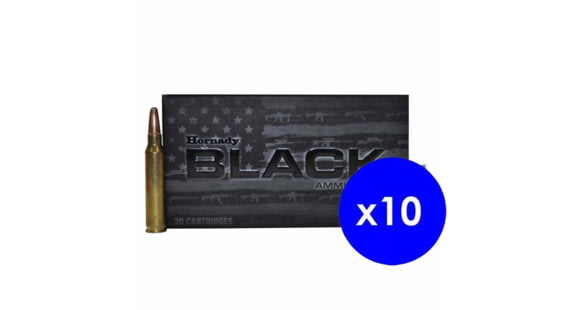 Image of Hornady BLACK 5.56x45mm NATO 75 grain InterLock HD SBR Brass Cased Centerfire Rifle Ammo