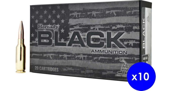 Image of Hornady BLACK 6mm ARC 105 grain Boat-Tail Hollow Point Match Brass Cased Centerfire Rifle Ammo