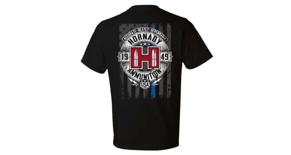 Image of Hornady Blue Line T-Shirt - Men's, Black, Large, 30763