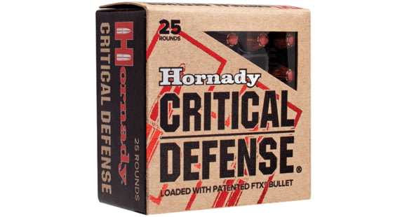 Image of Hornady Critical Defense 9 mm Luger 115 grain Flex Tip eXpanding Brass Cased Centerfire Pistol Ammo, 25 Rounds, 90250