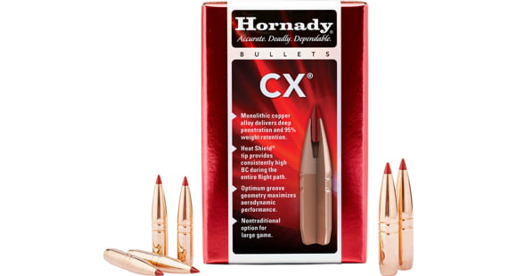 Image of Hornady CX Copper Solid Centerfire Rifle Bullets, .30 Caliber, .308, 1-10in, 190 Grain, 30738