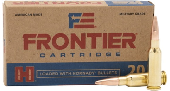 Image of Hornady Frontier 6.5mm Grendel 123 grain Full Metal Jacket Brass Cased Centerfire Rifle Ammo, 20 Rounds, FR700