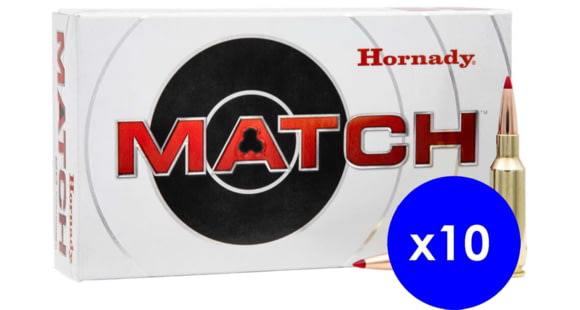 Image of Hornady Match .224 Valkyrie 88 grain Extremely Low Drag Match Brass Cased Centerfire Rifle Ammo, 200 Rounds