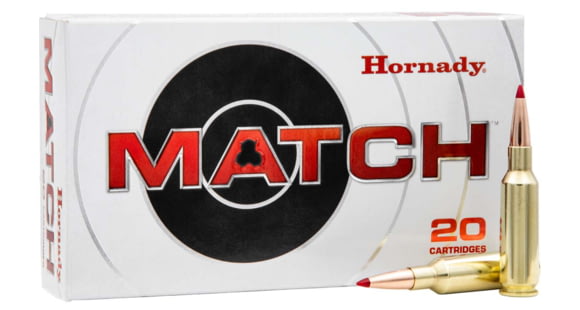 Image of Hornady Match .224 Valkyrie 88 grain Extremely Low Drag Match Brass Cased Centerfire Rifle Ammo, 20 Rounds, 81534