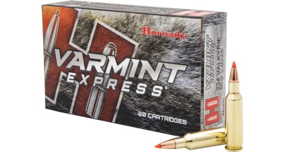 Image of Hornady Varmint Express .224 Valkyrie 60 grain V-MAX Brass Cased Centerfire Rifle Ammo, 20 Rounds, 81531